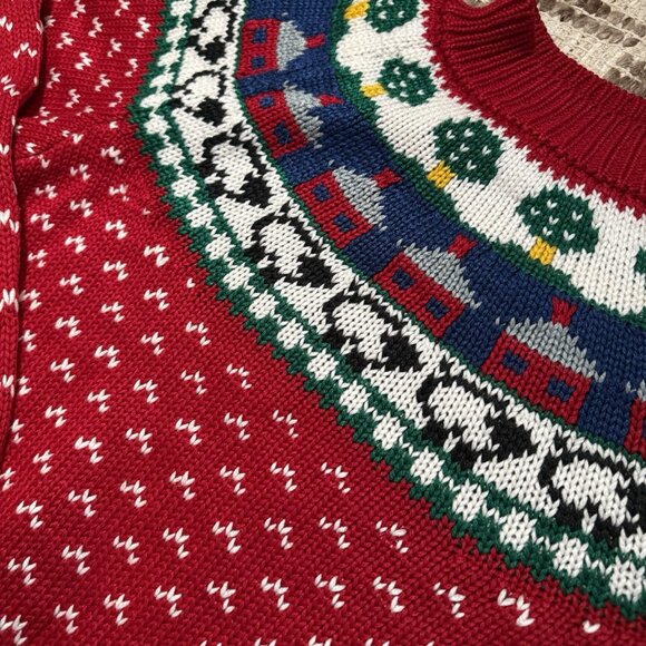 VTG Northern Isles Novelty Fair Isle Sweater XL Nature Farm Sheep Cottagecore - Picture 5 of 8
